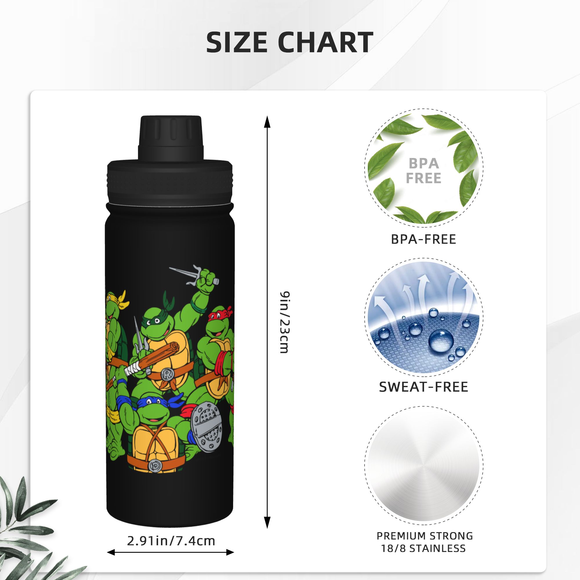 Çizgi Film Ninja T-Kaplumbağal - Sports Water Bottle Insulated incelemesi ve fiyatı