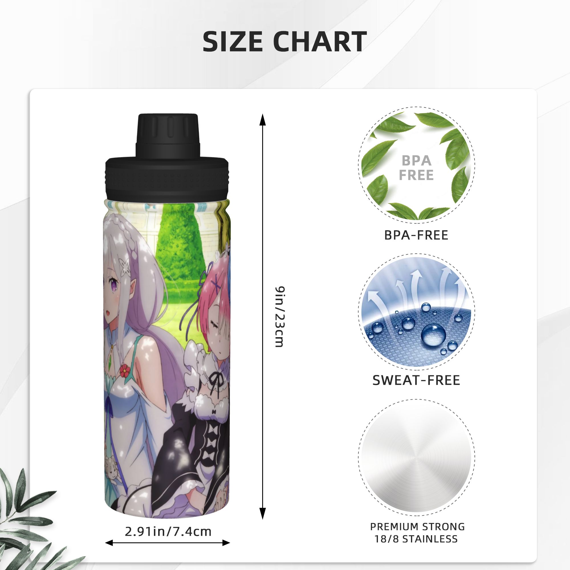 Anime R-Re Zero 18OZ Spor Term - Sports Water Bottle Insulated incelemesi ve fiyatı